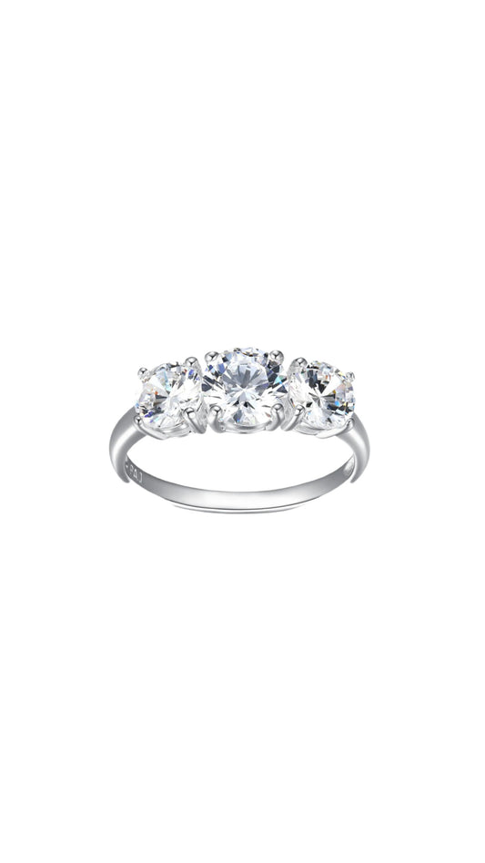 Mery 925 Sterling Silver Engagement Rings - Trilogy
