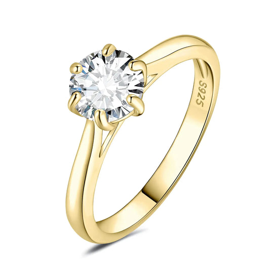 Katherine 925 Sterling Silver Engagement Ring - Round Cut